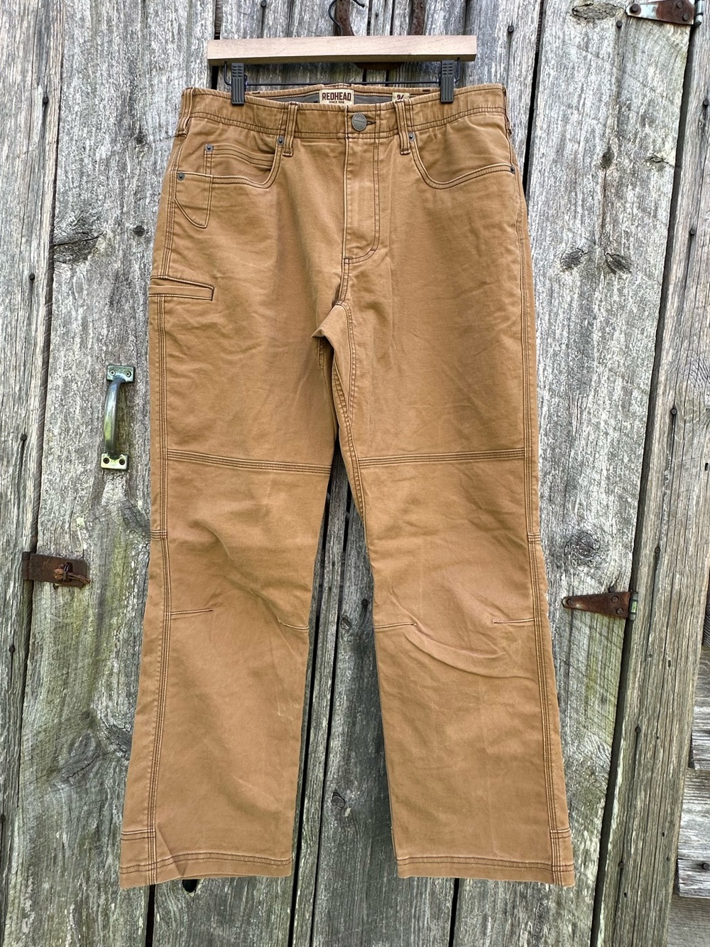 RedHead Men’s 34x30 Brown Stretch Work Utility Carpenter Pants